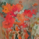 Orange Flowers by Artist Michelle Abrams